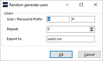 Randomly generate users